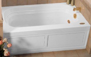 Jacuzzi N790959WH Luxura 530 Acrylic 60 Inch by 30 Inch by 20 1/4 Inch Whirlpool Bath, White Finish   Whirlpool Bathtubs  