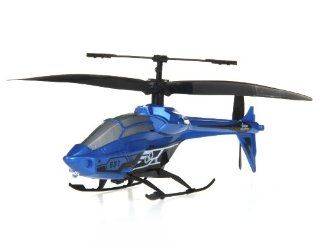 HCW 531 Mini 4 Channel Aluminum RC Helicopter with Flashlight, Gyroscope (Blue) Toys & Games