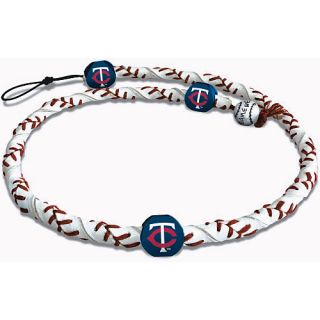 Gamewear Minnesota Twins Classic Frozen Rope Genuine Baseball Leather Necklace