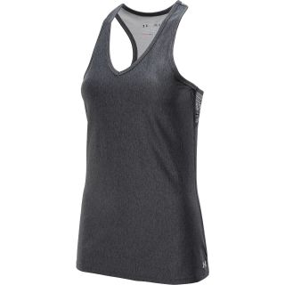 UNDER ARMOUR Womens HeatGear Sonic Tank   Size Large, Carbon/silver