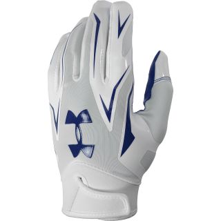 UNDER ARMOUR Adult F4 Football Receiver Gloves   Size Medium, Purple/white