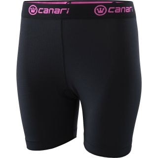 CANARI Womens Gel Liner Cycling Shorts   Size Large, Black