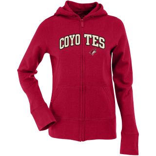 Antigua Womens Phoenix Coyotes Signature Hood Applique Full Zip Sweatshirt  