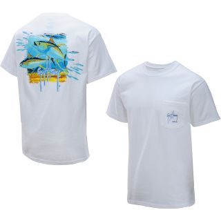 GUY HARVEY Mens Tuna Splash Short Sleeve T Shirt   Size 2xl, White