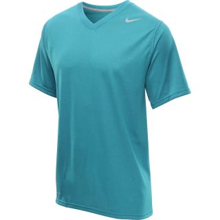NIKE Mens Legend V Neck Short Sleeve T Shirt   Size Medium, Turbo Green/carbon