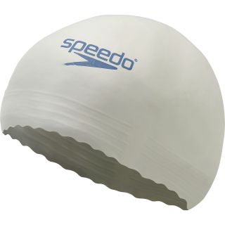 Speedo Solid Latex Swim Cap, White