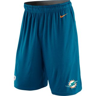 NIKE Mens Miami Dolphins Dri FIT Fly Shorts   Size Xl, Marine/orange