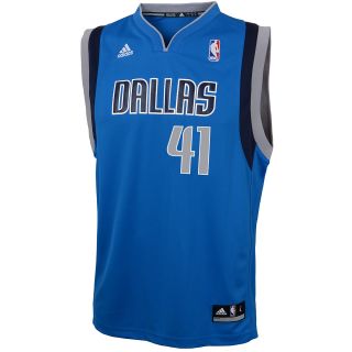 adidas Youth Dallas Mavericks Dirk Nowitzki Replica Road Jersey   Size Large,