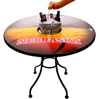 Nebraska Corn Huskers Basketball Solid Base 36 BucketTable with MagneticSkins