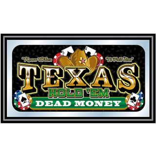 Trademark Global Framed Texas Holdem Wall Mirror  DEAD MONEY (TXH1550)