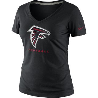 NIKE Womens Atlanta Falcons Legend Logo V Neck T Shirt   Size Large,