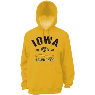Classic Mens Iowa Hawkeyes Hooded Sweatshirt   Gold   Size XXL/2XL, Iowa