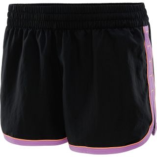 UNDER ARMOUR Womens Great Escape II Running Shorts   Size Small, Black/bloom