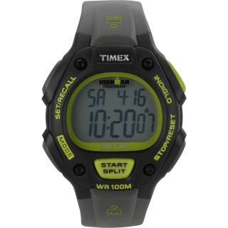 TIMEX Ironman 30 Lap Memory Chrono Watch, Black/lime
