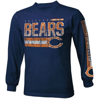 NFL Team Apparel Youth Chicago Bears Rewind Forward Long Sleeve T Shirt   Size
