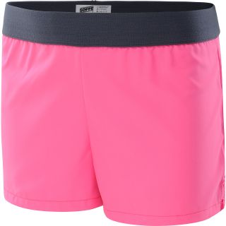 SOFFE Girls 4 Way Stretch Run Shorts   Size Medium, Neon Pink