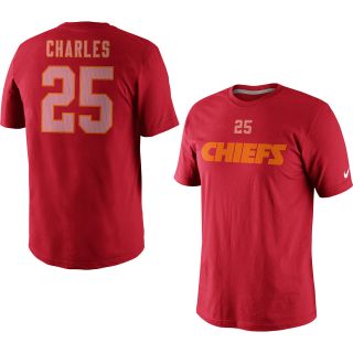 NIKE Mens Kansas City Chiefs Jamaal Charles Name And Number 2 Short Sleeve T 