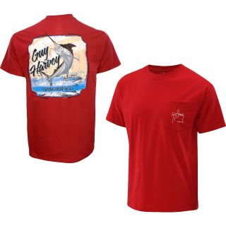 GUY HARVEY Mens Saving Our Seas Short Sleeve T Shirt   Size Large, Cardinal