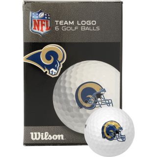 WILSON St. Louis Rams Golf Balls   6 Pack, White