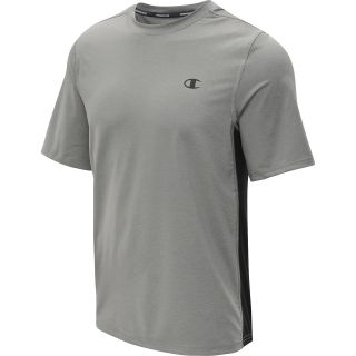CHAMPION Mens Double Dry Fitted Short Sleeve T Shirt   Size Xl, Oxford Grey