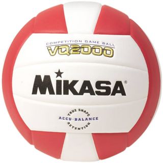Mikasa VQ2000 Micro Cell Indoor Volleyball, Scarlet/white (VQ2000 SCA)