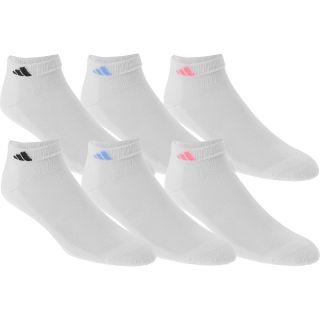 adidas Womens Athletic Low Cut Socks   6 Pack   Size Medium, White/pink