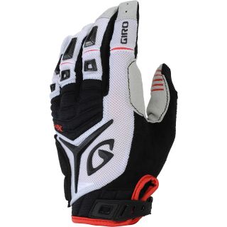GIRO Mens Xen All Mountain Cycling Gloves   Size Large, White/black/red