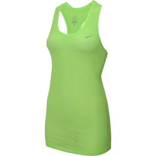NIKE Womens Breeze Running Tank   Size Xl, Flash Lime/silver