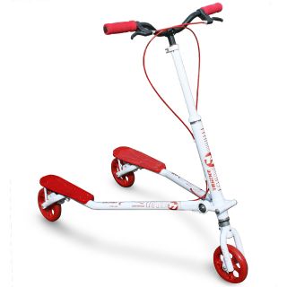 Trikke Tech T7 Kids Carving Scooter, White/red (T7K WTRD)