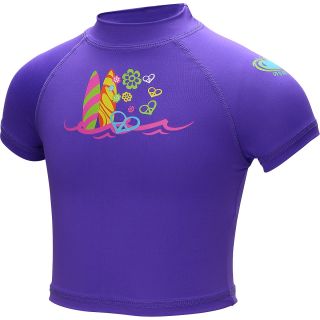 LAGUNA Toddler Girls Surfing Fun Short Sleeve Rashguard   Size 3t, Purple