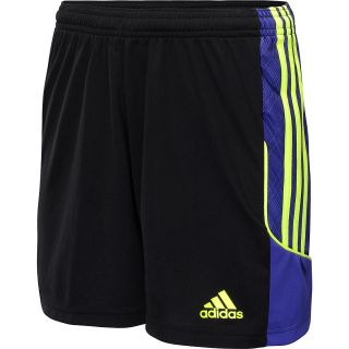 adidas Womens Squadra Graphic Soccer Shorts   Size Small, Black/purple