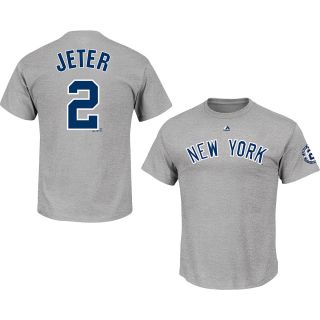MAJESTIC ATHLETIC Mens New York Yankees Derek Jeter Road Name And Number T 