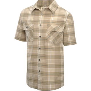 ALPINE DESIGN Mens Woven Plaid Short Sleeve Shirt   Size 2xlmens, Khaki