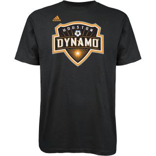 adidas Mens Houston Dynamo Logo Set Short Sleeve T Shirt   Size Small, Black