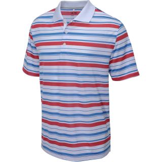 adidas Mens ClimaLite Bar Stripe Short Sleeve Golf Polo   Size Medium,