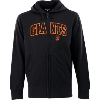 Antigua Mens San Francisco Giants Full Zip Hooded Applique Sweatshirt   Size