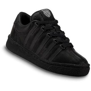 K Swiss Classic Leather Casual Tennis Shoe Grade School   Size 4, Black