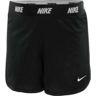 NIKE Girls Sport 4 Mesh Shorts   Size XS/Extra Small, Black/black/white