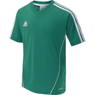 adidas Kids Estro 12 Short Sleeve Soccer Jersey   Size Small, Twilight Green