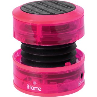 iHOME Neon Portable Rechargeable Mini Speaker, Neon Pink
