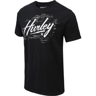 HURLEY Mens Relief Short Sleeve T Shirt   Size Large, Black