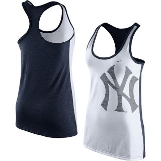NIKE Womens New York Yankees Dri Blend Logo Loose Tank Top   Size Xl, White