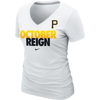 NIKE Womens Pittsburgh Pirates October Reign Tri Blend Short Sleeve T Shirt  
