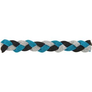 SOFFE Braided Headband, Blue/lime