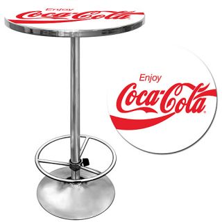 Trademark Global Enjoy Coca Cola White Pub Table (COKE 2000 V17)