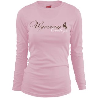 MJ Soffe Girls Wyoming Cowboys Long Sleeve T Shirt   Soft Pink   Size XL/Extra