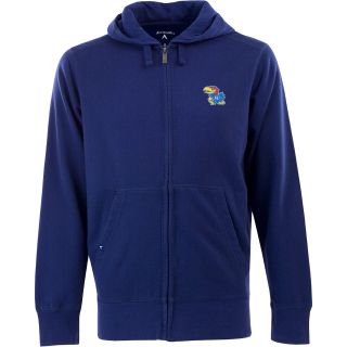 Antigua Mens Kansas Jayhawks Fleece Full Zip Hooded Sweatshirt   Size XXL/2XL,