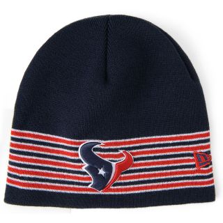 NEW ERA Mens Houston Texans 5A Striped Team Color Knit Hat, Navy