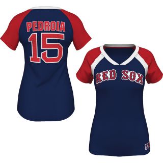 MAJESTIC ATHLETIC Womens Boston Red Sox Dustin Pedroia Forged Power Name And