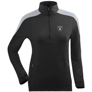 Antigua Womens Oakland Raiders Succeed Front Fleece Half Zip Pullover   Size